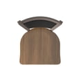 thumbnail image 3 of 870 Hadleigh 30" Swivel Bar Stool with Bronze Finish and Dark Maple Seat and Black Vinyl Back, 3 of 5