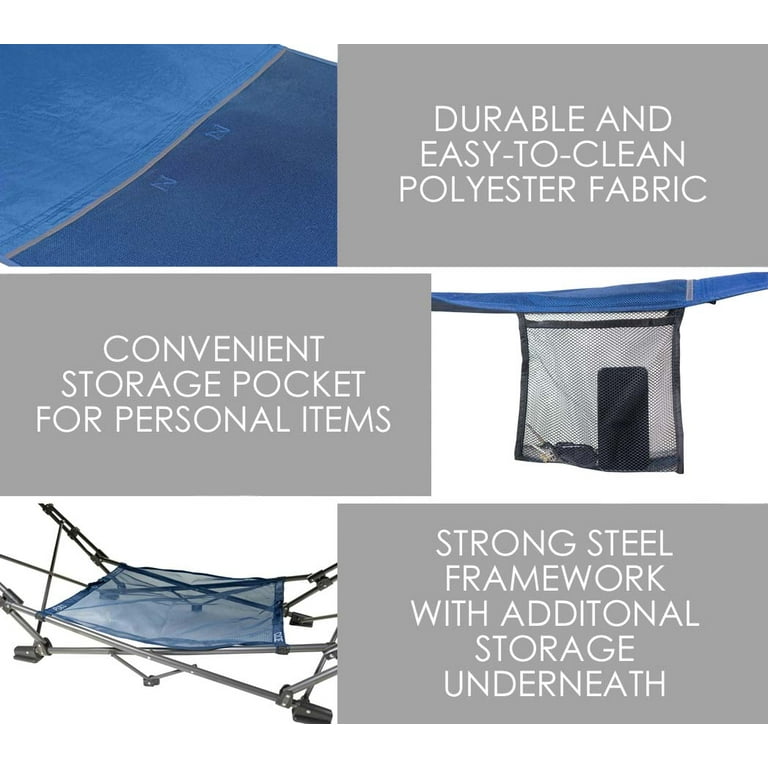 ZENITHEN 折りたたみハンモック Zenithen Portable Steel Stand Hammock with Carrying Bag