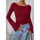 thumbnail image 2 of Remera PRETTYGARDEN Otoño 2025 Crop Top de Manga Larga XL Burdeos, 2 of 9