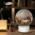 thumbnail image 6 of Naloa Three Horses Oil Painting Acrylic LED Night Light Custom LED Lights Personalized Nightlight Customized Gifts for Family Couples Friends, 6 of 9