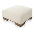 thumbnail image 3 of Moe's Home Collection June Ottoman Oatmeal Fabric Ottomans, 3 of 5