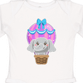 thumbnail image 4 of Inktastic Cute Baby Elephant in a Pink Hot Air Balloon Boys or Girls Long Sleeve Baby Bodysuit, 4 of 5