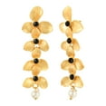 thumbnail image 3 of Efulgenz Indian Jewelry Matte Finish Floral Big Dangle Drop Earrings Set for Women, 3 of 4