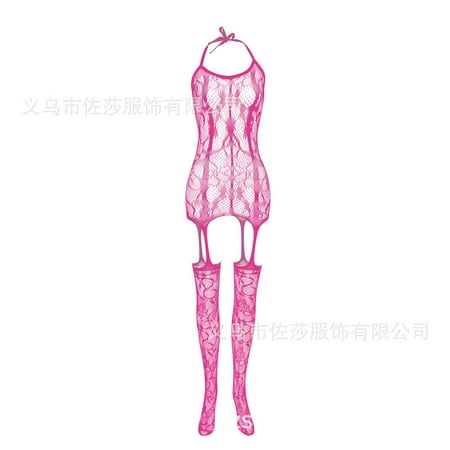 Generic Sexy Lingerie Uniform Elegant Jacquard Jumpsuit Open Crotch Body Stocking Stockings New W287