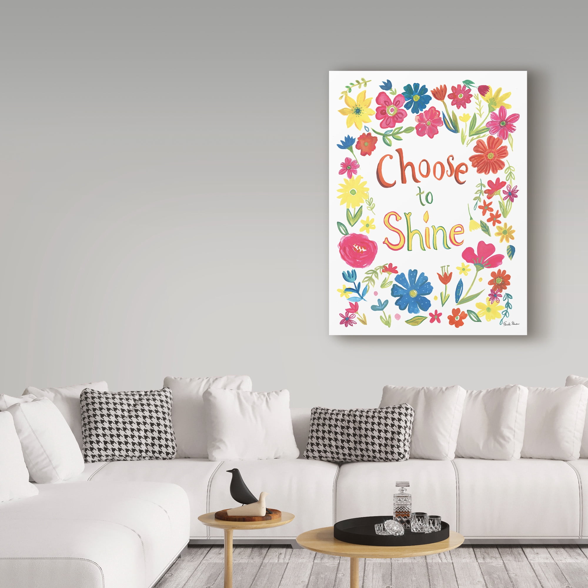 Trademark Fine Art 'Floral Quote IV' Canvas Art by Farida Zaman
