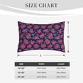 thumbnail image 4 of Gukieu Rose Flowers Print Plush Pillow Cover, Hidden Zipper Pillow Protector without Pillow Core, Suitable for Bedroom, Office, Car Decoration-20"x30", 4 of 6
