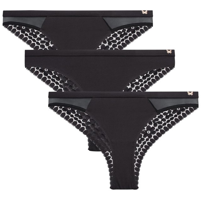 Paquete de 3 Tangas de Encaje para Mujer Jessica Simpson - Talla S