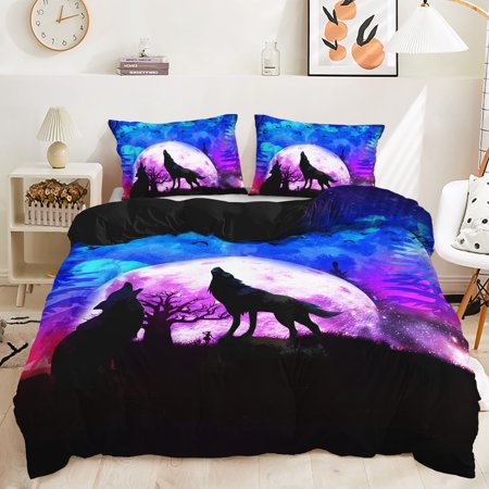 Hosima 3 Piece 3D Digital Printed Duvet Cover Full Size Bedroom Decorative Bedding Set,DEX49-Full