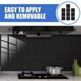 thumbnail image 3 of TABLZONE 10Pcs Black PVC Backsplash Tile Stickers Removable Self Adhesive Wall Sticker for Kitchen and Bathroom, 3 of 7