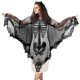 thumbnail image 1 of OurWarm Lace Spider Web Poncho Halloween Cape for Women Black Skeleton Halloween Poncho Adult Size Day of the Dead Costume, 1 of 3