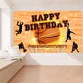 thumbnail image 7 of Mocsicka Basketball Birthday Backdrop Sports Theme Birthday Banner Basketball Photo Booth Background, 7 of 7