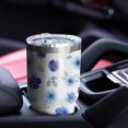 thumbnail image 5 of 30oz Pioneer Flower Floral Print Pattern Tumbler, Double Wall Vacuum Insulated Cup, BPA-Free Leak Proof Lid & Reusable Straws, Hot 12h, Cold 34h, 5 of 6