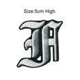 thumbnail image 1 of Gothic Letters Embroidery Iron On Patches Color Optional Alphabet Appliques For Clothing Decor, 1 of 6