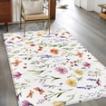 thumbnail image 2 of Wildflowers Area Rugs 4x6 ft Colorful Spring Floral Botanical Flower Plants Washable Rug Non Slip Indoor Carpet Absorbent Floor Mat for Living Room Bedroom Dining Room, 2 of 9