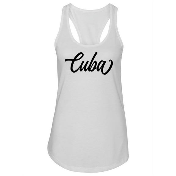 Cuba Cursive  Tank Women -Image by Shutterstock, Female x-Large