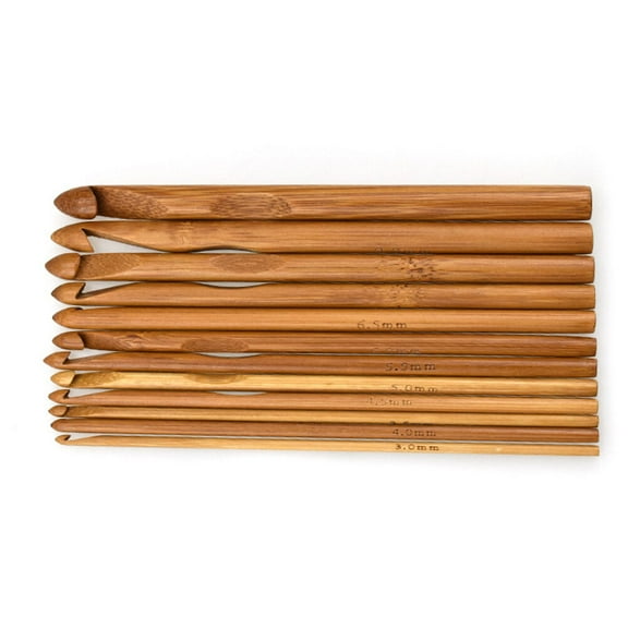 Soimiss 1 Set Crocheting Accessories Crochet Sticks for Experienced Crocheters Light Brown DIY Projects