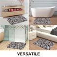 thumbnail image 6 of Black White Cow Luxury Flannel Bathroom Mats 16x24, Extra Soft and Absorbent Non-Slip Shower Rug for Bathroom Floor, 6 of 8
