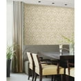 thumbnail image 2 of Kenneth James Medusa Olive Swirl Modern Damask Wallpaper, 20.5-in by 33-ft, 56.4 sq. ft, 2 of 3