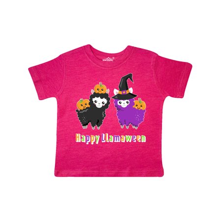 

Inktastic Happy Llamaween with Cute Llamas and Pumpkins Gift Toddler Boy or Toddler Girl T-Shirt