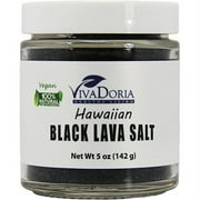 Hawaiian Black Lava Salt (Fine Grain) Black Sea Salt (5 oz glass jar)
