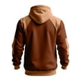 thumbnail image 3 of Men's Hoodies Sweatshirts Pullover Casual Gym Athletic Loose Hooded Sweatshirts Khaki 3XL, 3 of 3