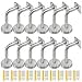 thumbnail image 3 of ZOENHOU 12 Pack Stainless Steel Handrail Brackets, Curved Handrail Brackets for Round Rails, Stairway Hardware Railing Bracket Holders with Mounting Screws for Guardrails Home Decor Malls, 3 of 4