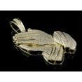 thumbnail image 2 of 2Ct Round Cut Real Moissanite Praying Hand Pendant 14K Yellow Gold Plated Silver, 2 of 2