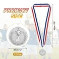 thumbnail image 2 of Uxcell Gold Award Medals, Winner Medals with Neck Ribbon Trophy Style for Team Sports Games Competitions Silver, 2 of 7
