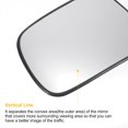thumbnail image 4 of Reemplazo de vidrio de espejo retrovisor del lado izquierdo del conductor, vidrio calefaccionado blanco con respaldo, adecuado para Honda HRV CR-V, 4 of 6