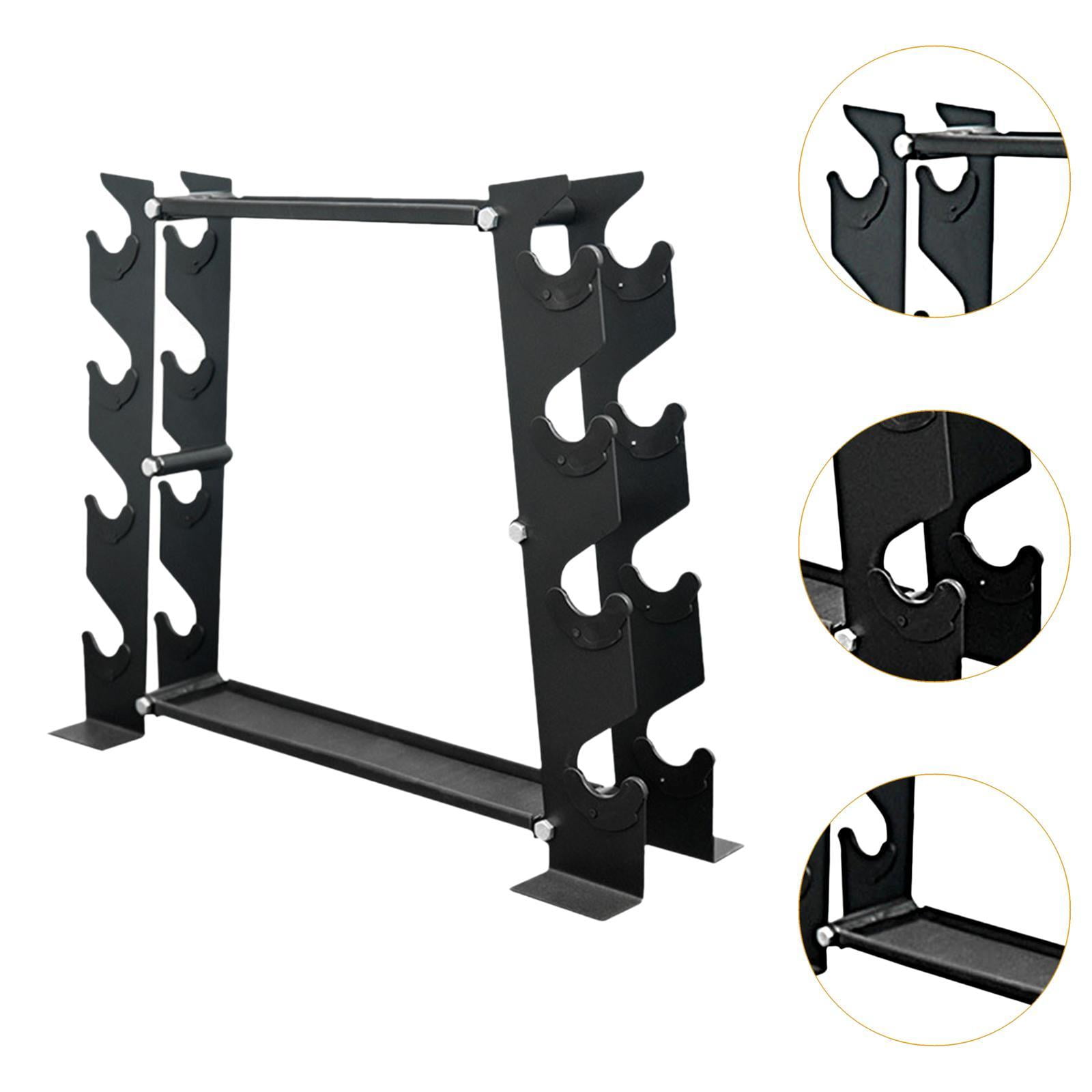 DimyFew Dumbbell Weight Rack 4 Tiers Heavy Duty Dumbbell Shelf Space Saver Dumbbell Rack