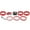 Red, variant on M Buder 6Pcs Bike Headset Spacer Aluminium Alloy Stem Spacers for Mountain Bike Black 1.1 inches / 28.6 mm [cite: 13]