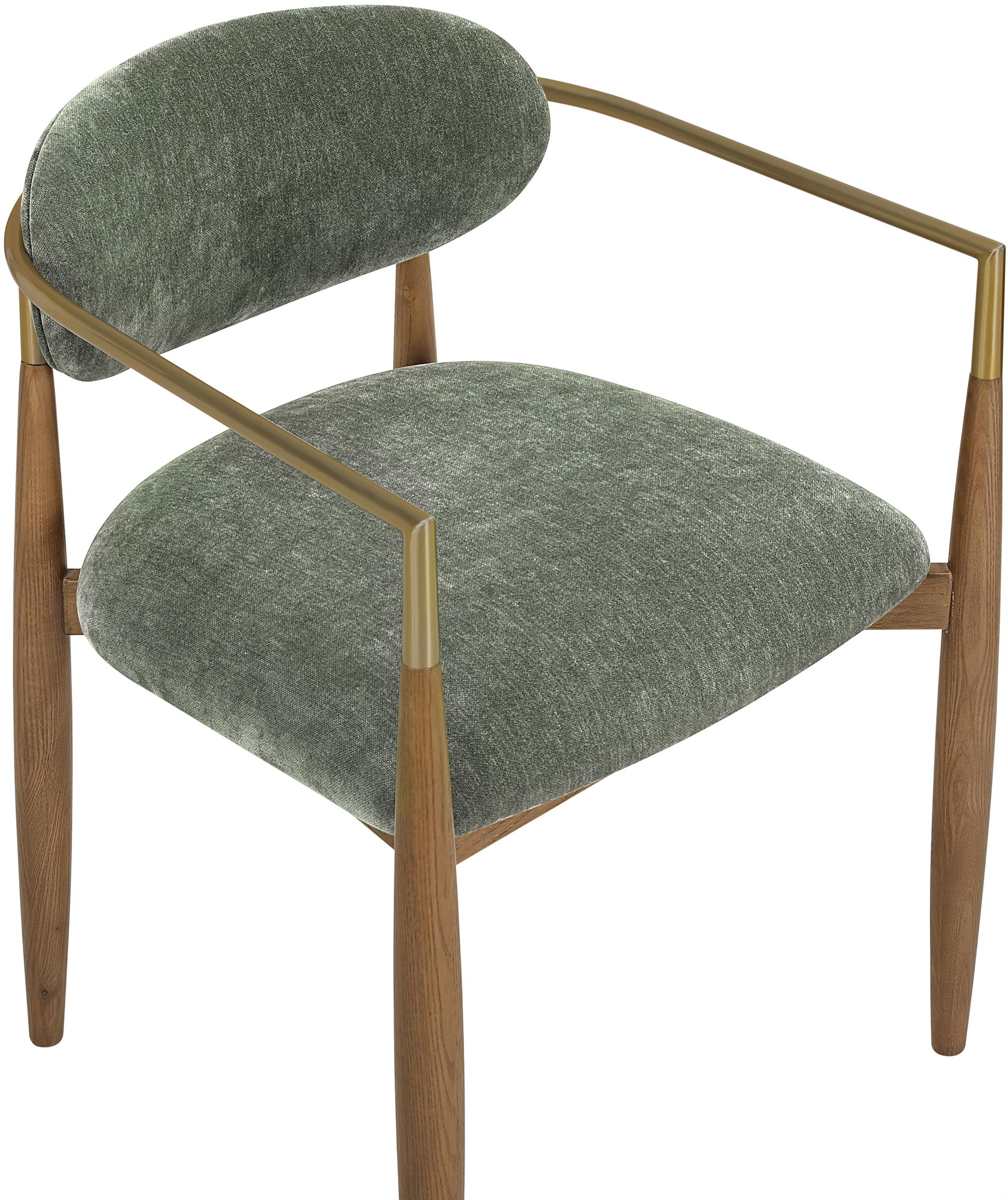 Meridian Furniture Riccio Olive Performance Fabric Dining Arm Chair (Set of 2)