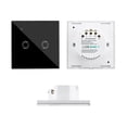thumbnail image 1 of Monstrate WIFI Smart WiFi Panel de pared Luz LED Interruptor de atenuación táctil Control remoto por voz Electrónica Negro 2 vías, 1 of 8
