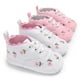 thumbnail image 4 of Zapatos De Bebé Niña Encaje Floral Bordado Suave Elástico Vendaje Zapatos De Bebé Para Diario Vogacara BA001403-04, 4 of 6