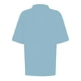 thumbnail image 4 of Women’s Casual Collared Shirt Summer Essential Lightweight Breathable Top Sky Blue XXXL, 4 of 7