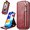 Red, variant on Zipper Wallet Case for Xiaomi Redmi Note 11 4G with Card Holder Slot, PU Leather Adjustable Kickstand Flip Handbag Phone Cover for Xiaomi Redmi Note 11/Redmi Note 11S SDLL Red