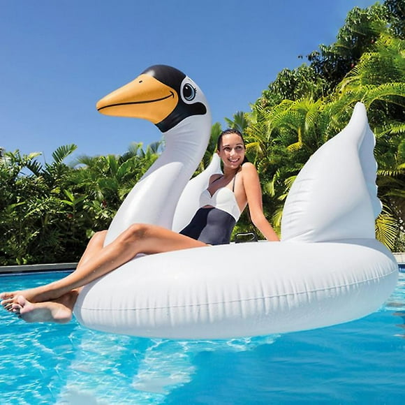 Children's Water Floating Bed Inflatable Floating Row Swan Water Bed Swan Mount Swimming Ring
