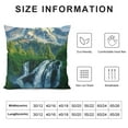 thumbnail image 5 of Orinice Waterfall Mountain Tree Graphic Decorative Cushion Throw Pillow Case Home Sofa Living Room Bed - Durable - Indoor/Outdoor Use - Concealed zipper closure, 5 of 5