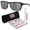 Matte Black Frame | Prizm Black Lens, variant on OO9448 Sylas Rectangle Shaped Polarized Sunglasses for Men - Includes Official Eyewear Kit - Black Ink Frame with Black Iridium Lens