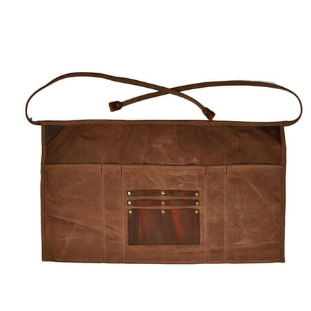 

QUSENLON Canvas Waist Apron Vintage Thicken Adjustable Waist Strap with Pockets Cooking Kitchen Aprons for Chef Waitress Waiter