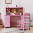 thumbnail image 4 of Kids Desk and Chair Set, Kids Desk With Chair And Storage Drawers, Bulletin Board, Writing Table for Boys and Girls, 4 of 8