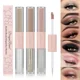 thumbnail image 2 of Sombra de ojos líquida marrón beige, base de maquillaje de ojos mate sedoso, crema con purpurina y lentejuelas, sombra de ojos iluminadora en barra de gusano de seda, 2 of 5