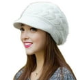 thumbnail image 5 of Mightlink Winter Women Hat Solid Color Commuting Beanie Headgear Thick Plush Knitted Short Brim Windproof Heat Retention Hat Outdoor, 5 of 5