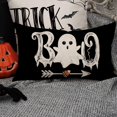 thumbnail image 4 of Halloween Pillow Covers 12x20 inch White Spooky Ghost Decor Black Halloween Lumbar Pillow Covers Decorative for Halloween Home Decor for Sofa 032, 4 of 6