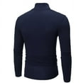 thumbnail image 3 of YDDIAN Under Armour Turtleneck Compression Shirt Slim Fit Thermal Mock Casual Pullover Knitted Long Sleeve Winter Sweater Blue 2XL, 3 of 4