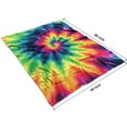 thumbnail image 4 of Rainbow Tie Dye Mandala Pattern Blanket,Comfortable Soft Lamb Wool Throw Blanket,All Season,Warm Lightweight Blankets for Sofa Bed Couch Living Room Chair,60"x80", 4 of 4