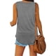 thumbnail image 4 of Camiseta sin mangas de verano con cuello en V para mujer, 4 of 6