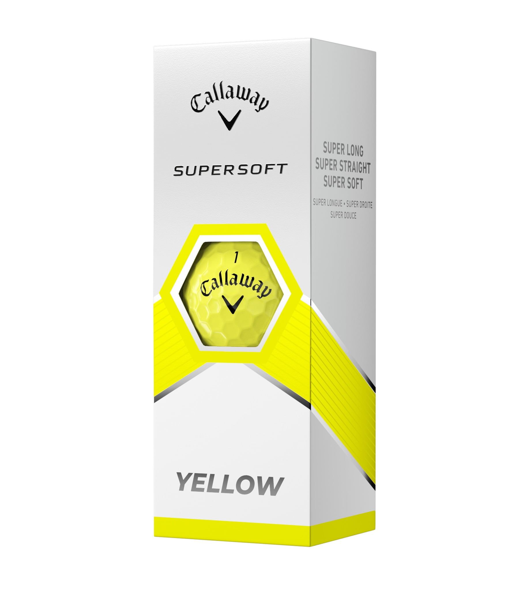 (3 pack) Callaway Golf 2023 Supersoft Golf Ball-Yellow 12pk