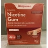 WALGREENS NICOTINE Gum 160 Pieces 4 MG Cinnamon Flavor