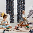 thumbnail image 5 of Deconovo Kids Room Darkening Curtains for Bedroom & Nursery, Space Adventure Design, Extra Wide Coverage, 2 Panels, 52 x 63 Inch, Indigo, 5 of 9